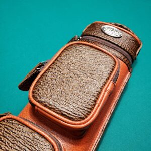 pebbled leather pool cue case