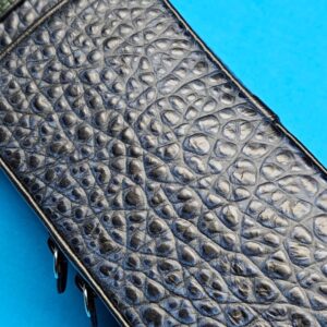 Whitten 3×6 Case - Navy/Spicy Brown w/ Double Green Stitching (#3) - Image 13