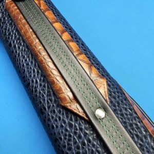 Whitten 3×6 Case - Navy/Spicy Brown w/ Double Green Stitching (#3) - Image 23
