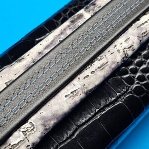 Whitten 4×8 Black/Drift Norman w/ Double Blue & Silver Stitching - Image 10