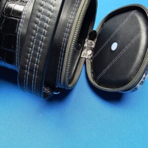 Whitten 4×8 Black/Drift Norman w/ Double Blue & Silver Stitching - Image 23