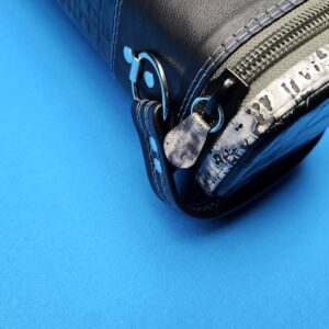 Whitten 4×8 Black/Drift Norman w/ Double Blue & Silver Stitching - Image 25