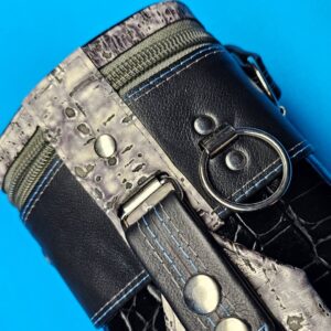 Whitten 4×8 Black/Drift Norman w/ Double Blue & Silver Stitching - Image 9