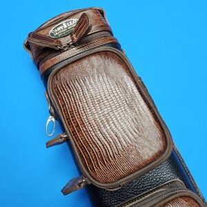 Castillo 3×5 Black Leather & Cognac Zip Top Case - Image 1