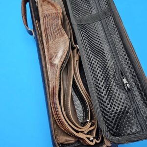 Castillo 3×5 Black Leather & Cognac Zip Top Case - Image 15