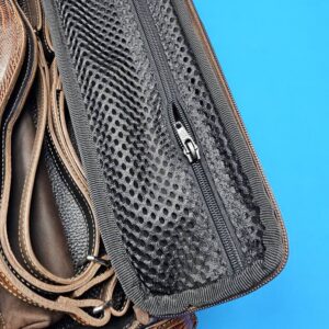 Castillo 3×5 Black Leather & Cognac Zip Top Case - Image 17
