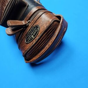 Castillo 3×5 Black Leather & Cognac Zip Top Case - Image 22