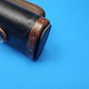 Castillo 3×5 Black Leather & Cognac Zip Top Case - Image 25