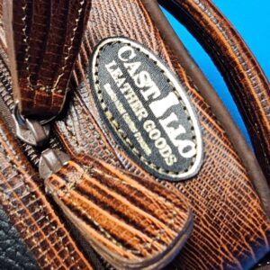 Castillo 3×5 Black Leather & Cognac Zip Top Case - Image 7
