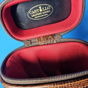 Castillo 3×5 Black Leather & Cognac Zip Top Case - Image 8