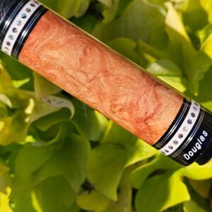 Douglas Moore Amboyna Burl Custom Cue - SOLD! - Image 1