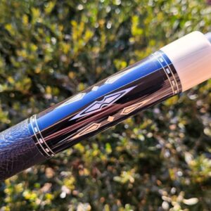 Ariel Carmeli Double Blue Veneers Custom Cue - Image 51