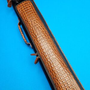 Castillo 3×5 Zip Top Black Leather/Cognac Embossed Gator