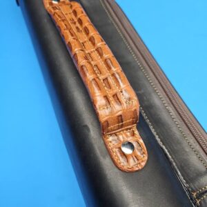 Castillo 3×5 Zip Top Black Leather/Cognac Embossed Gator - Image 18