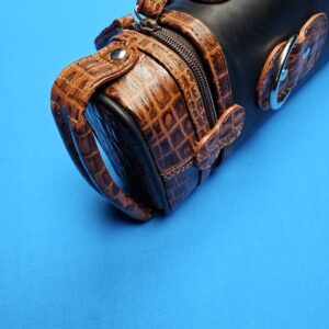 Castillo 3×5 Zip Top Black Leather/Cognac Embossed Gator - Image 20