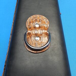 Castillo 3×5 Zip Top Black Leather/Cognac Embossed Gator - Image 21