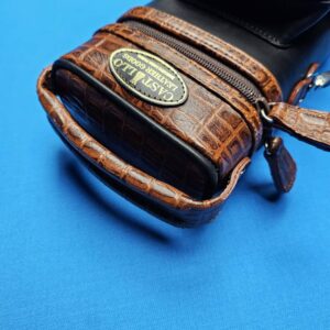 Castillo 3×5 Zip Top Black Leather/Cognac Embossed Gator - Image 28