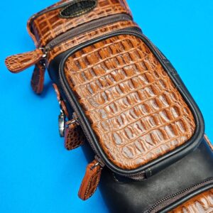 Castillo 3×5 Zip Top Black Leather/Cognac Embossed Gator - Image 30