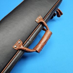 Castillo 4x8 Black Leather w/ Cognac Embossed Ostrich - Image 19