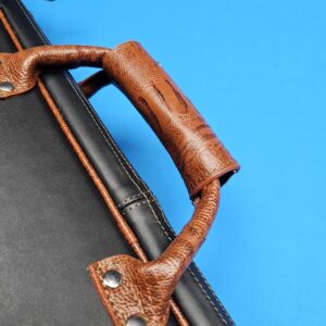 Castillo 4x8 Black Leather w/ Cognac Embossed Ostrich - Image 22