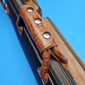 Castillo 4x8 Black Leather w/ Cognac Embossed Ostrich - Image 23