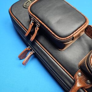 Castillo 4x8 Black Leather w/ Cognac Embossed Ostrich - Image 27