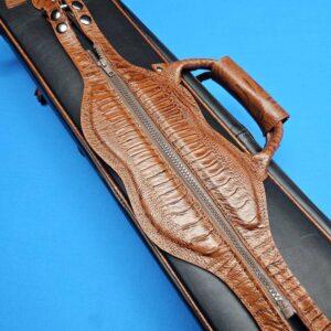 Castillo 4x8 Black Leather w/ Cognac Embossed Ostrich - Image 6