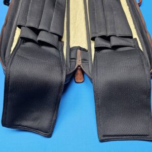 Castillo 4x8 Black Leather w/ Cognac Embossed Ostrich - Image 8