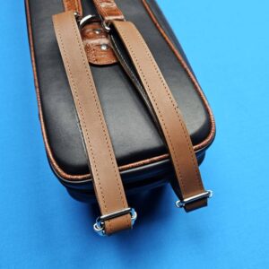 Castillo 4x8 Black Leather w/ Cognac Embossed Ostrich - Image 9