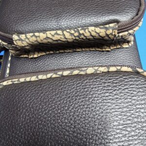 Castillo 6×12 Chocolate Brown Leather & Sand Bullhide - Image 22