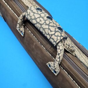 Castillo 6×12 Brown Nubuck Leather & Sand Bullhide