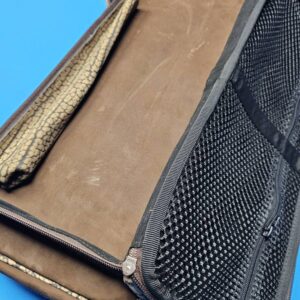 Castillo 6×12 Brown Nubuck Leather & Sand Bullhide - Image 13