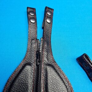 Castillo 6x12 Black Leather & Red Stitching - Image 14