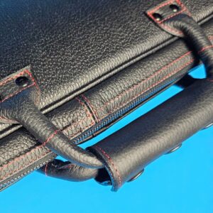Castillo 6x12 Black Leather & Red Stitching - Image 20