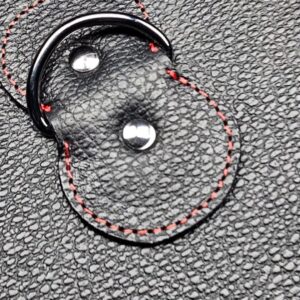 Castillo 6x12 Black Leather & Red Stitching - Image 21
