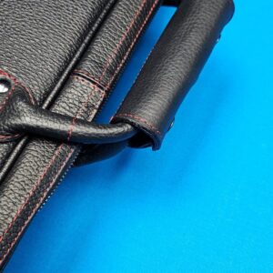 Castillo 6x12 Black Leather & Red Stitching - Image 22