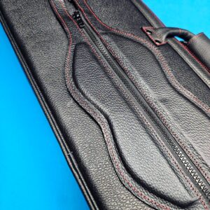 Castillo 6x12 Black Leather & Red Stitching - Image 5