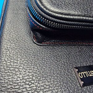 Castillo 6x12 Black Leather & Red Stitching - Image 7