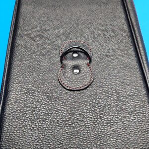 Castillo 6x12 Black Leather & Red Stitching - Image 8
