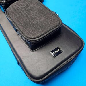 Castillo 6×12 Black Leather w/ Bullhide Pockets & Accents - Image 3