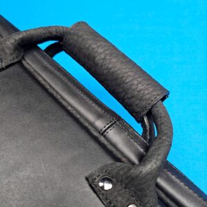 Castillo 6×12 Black Leather w/ Bullhide Pockets & Accents - Image 4