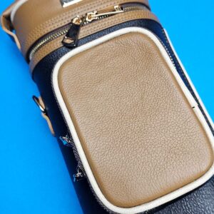 Castillo 4x8 Black & Honey Brown Leather