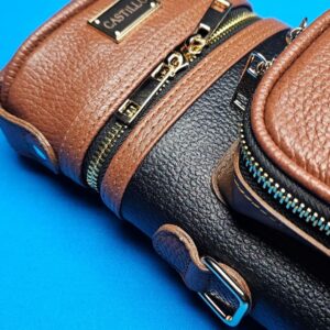 Castillo 2×4 Black & Cognac Leather "Duro Premium" Zip Top - Image 17