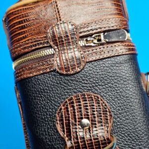 Castillo 3x5 Black Pebbled Leather/Honey Brown - Image 10