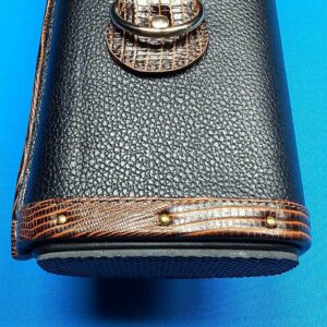 Castillo 3x5 Black Pebbled Leather/Honey Brown - Image 15