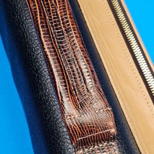 Castillo 3x5 Black Pebbled Leather/Honey Brown - Image 16