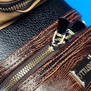 Castillo 3x5 Black Pebbled Leather/Honey Brown - Image 18