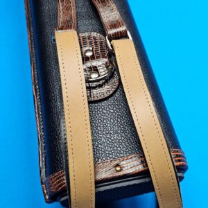 Castillo 3x5 Black Pebbled Leather/Honey Brown - Image 7