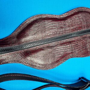 Castillo 6x12 Black Leather w/ Wine Stitching - Image 12