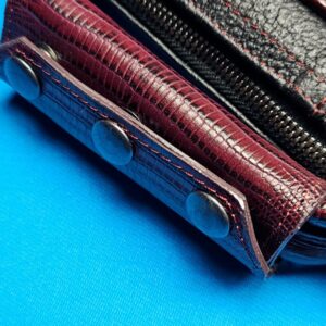 Castillo 6x12 Black Leather w/ Wine Stitching - Image 14